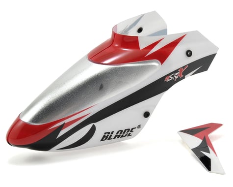 Blade Complete Canopy w/Vertical Fin (White) (mSR X)