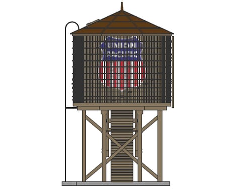 Broadway HO Operating Water Tower/Sound, UP/Weathered Brown