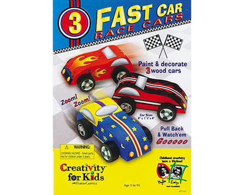 Creativity For Kids 1165000 Fast Car Race Cars Pull Back Kit