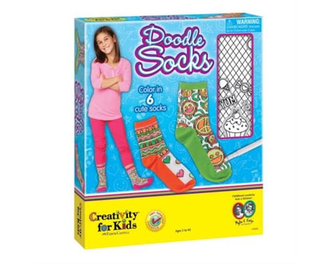 Creativity for Kids Doodle Socks - 3 Pairs of Socks to Color