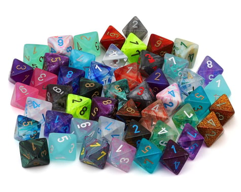 Chessex Bag of 50™ Assorted Loose Signature™ Polyhedral d8 Dice Set