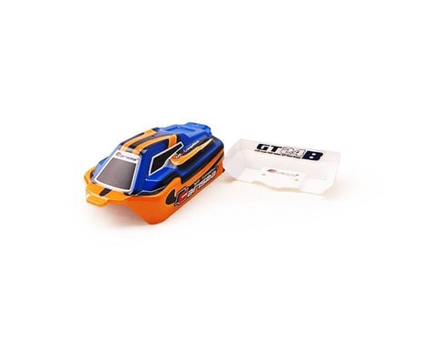 Carisma GT24B Painted and Decorated Buggy Body: Orange / Blue