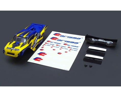 Carisma GT24TR Painted and Decorated Truggy Body (Yellow / Blue)