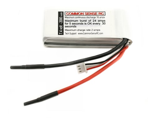 Common Sense RC Li-Poly Battery Pack 8C (7.4V - 2000mAh)