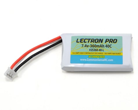 Common Sense RC Lectron Pro 2S Li-Poly Battery Pack 40C (7.4V/360mAh)