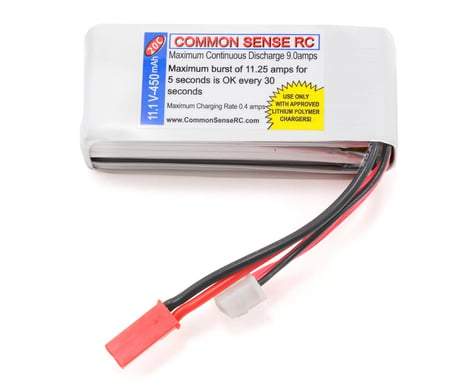 Common Sense RC Li-Poly Battery Pack 20C (11.1 Volt - 450mAh)