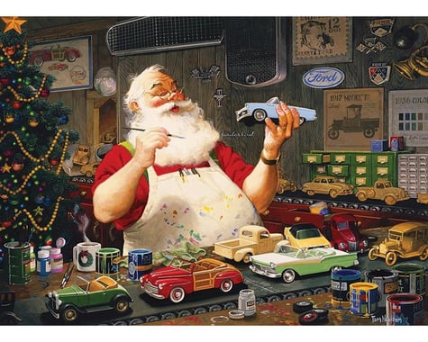 Cobble Hill Puzzles Santa Painting Cars Puzzle (1000pcs)