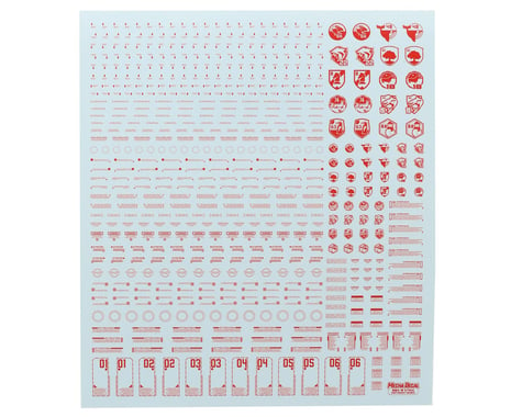 Mecha Decals 1/144 Ultra Premium Waterslide Decal Sheet (Red) (#4)