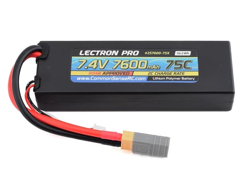 Common Sense RC Lectron Pro 2S 75C LiPo Battery w/XT60 (7.4V/7600mAh)