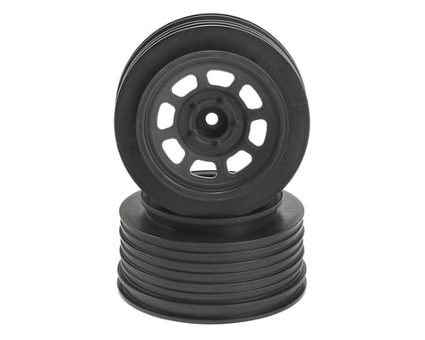 DE Racing Speedway SC Short Course Dirt Oval Wheels (Black) (2) (19mm Backspace)