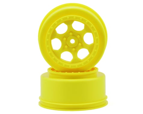 DE Racing 12mm Hex "Trinidad" Short Course Wheels (Yellow) (2) (22SCT/TEN-SCTE)