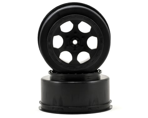 DE Racing "Trinidad" Short Course Wheels (Black) (2) (SC10 Rear) (Not Hex)