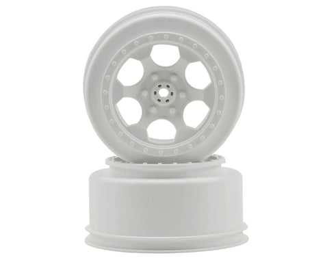 DE Racing "Trinidad" Short Course Wheels (White) (2) (SC10 Rear)