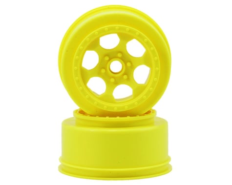 DE Racing Trinidad Short Course Wheels (Yellow) (2) (XXX-SCT/SCB Front)