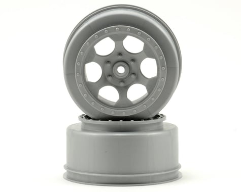 DE Racing Trinidad Short Course Wheels (Silver) (2) (XXX-SCT/SCB Rear)