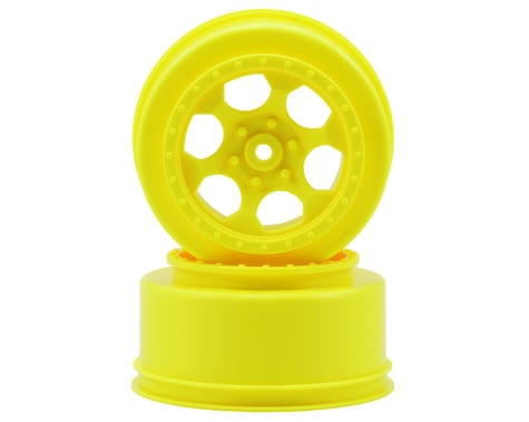 DE Racing 12mm Hex "Trinidad" Short Course Wheels (Yellow) (2) (XXX-SCT/SCB Rear)