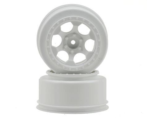 DE Racing 12mm Hex "Trinidad" Short Course Wheels (White) (2) (SC6/Slash/Blitz)