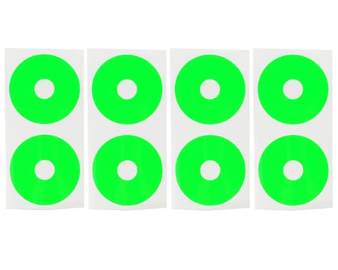 DE Racing 1/10 Buggy Wheel Sticker Disk (Fluorescent Green) (8)