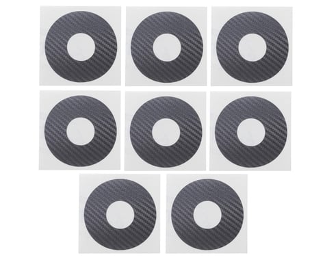 DE Racing 1/8 Buggy Wheel Sticker Disk (Silver Carbon Fiber) (8)