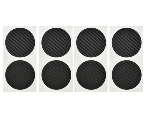 DE Racing Speedway Mud Plug Sticker Disks (Carbon Black) (8)