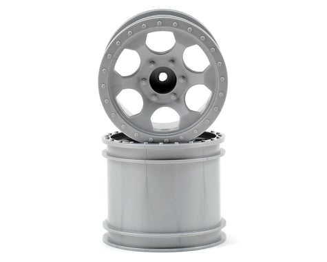 DE Racing Trinidad 2.2 1/10 Stadium Truck Wheel (2) (DEST210R) (Silver)