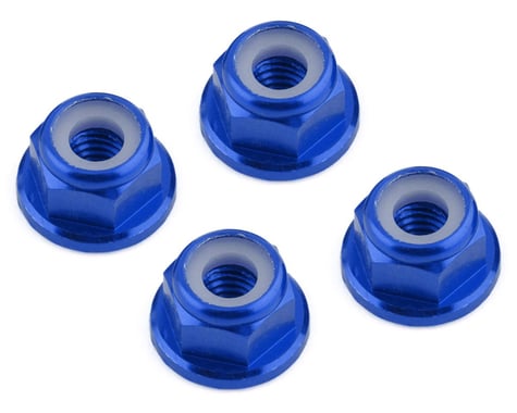 DragRace Concepts M4 Serrated Flanged Lock Nuts (Blue) (4)