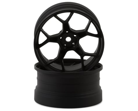 DS Racing Feathery 5Y Drift Wheels (Matte Black) (2) (8mm Offset) w/12mm Hex