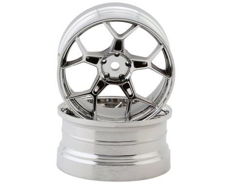 DS Racing Feathery 5Y Drift Wheels (Chrome) (2) (8mm Offset) w/12mm Hex