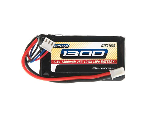 DuraTrax Onyx 2S 25C Soft Case LiPo Battery w/Mini Connector (7.4V/1300mAh)