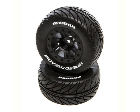 DuraTrax SpeedTreads Robber Short Course Rear Tires w/12mm Hex (Black) (2)