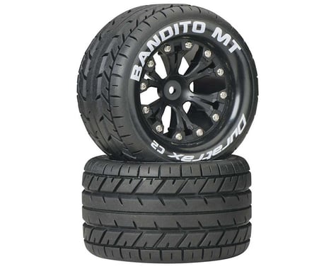 DuraTrax Bandito MT 2.8" 2WD Mounted Rear C2 Tires, Black (2)