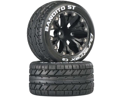 DuraTrax Bandito ST 2.8" 2WD Mounted Front C2 Tires (Black) (2)