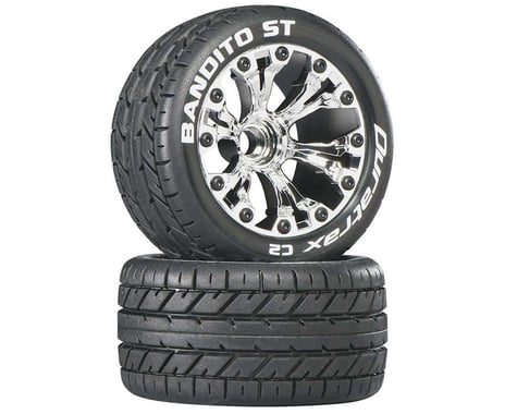 DuraTrax Bandito ST 2.8" 2WD Mounted Front C2 Tires (Chrome) (2)