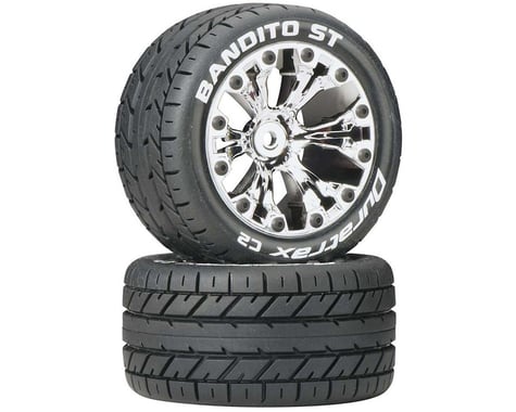 DuraTrax Bandito ST 2.8" Mounted 2WD Rear Truck Tires (Chrome) (2)