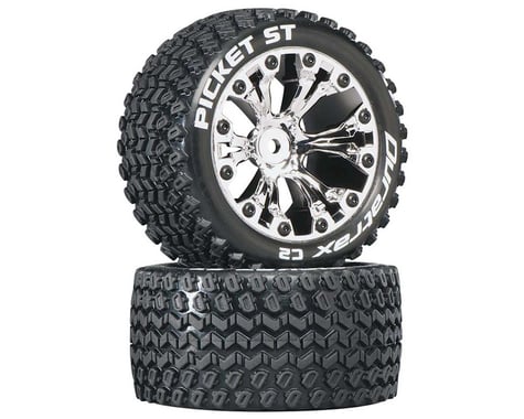 DuraTrax Picket ST 2.8" 2WD Mounted 1/2" Offset Tires (Chrome) (2)