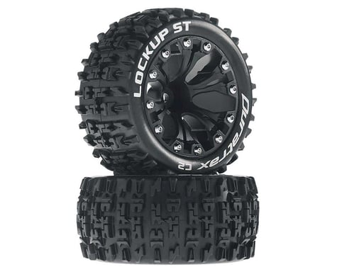 DuraTrax Lockup ST 2.8" Mounted Rear Truck Tires (Black) (2) (1/2 Offset)