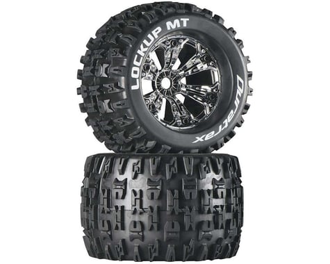 DuraTrax Lockup MT 3.8" Pre-Mounted Truck Tires (Chrome) (2) (1/2" Offset)