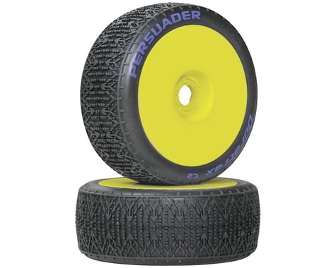 DuraTrax Persuader Buggy Tire C2 Mounted Yellow (2)