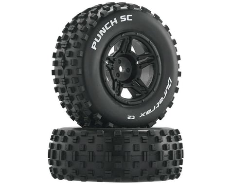 DuraTrax Punch SC 1/10 Mounted Slash Rear Truck Tires (Black) (2) (C2)