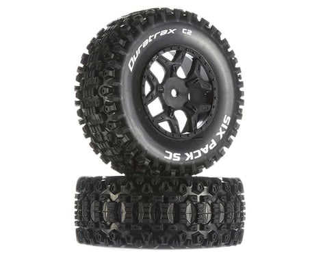DuraTrax Six-Pack SC C2 Mounted Tires (2) (Losi SCTE 4x4)