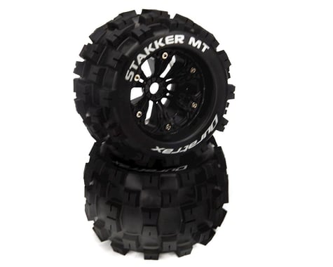 DuraTrax Stakker MT 1/8 Monster Truck Tires (Black) (2) (1/2" Offset)