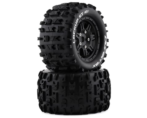 DuraTrax Lockup ST Belted 3.8" Pre-Mounted Truck Tires w/17mm Hex (Black) (2)