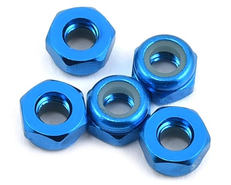 DuraTrax M3 Aluminum Thin Locknut (Blue) (5)