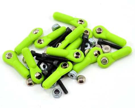 DuBro 4-40 Heavy Duty Ball Link Set (Lime Green) (12)