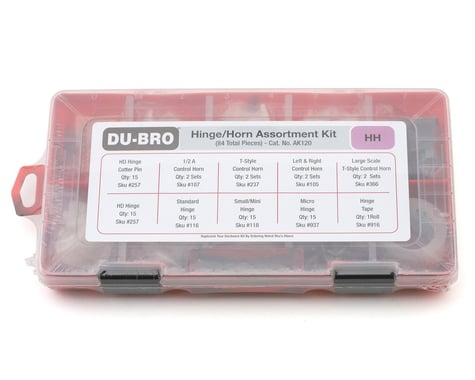 DuBro Hinges & Horns Assortment Kit (84)