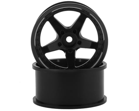 Mikuni Work Equip 5-Spoke Drift Wheels (Black) (2) (5mm Offset)