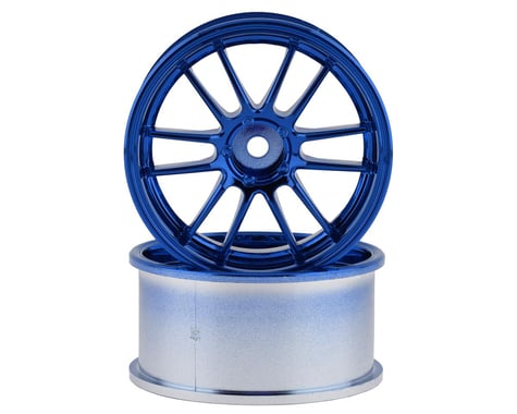 Mikuni Ultimate GL 6-Split Spoke Drift Wheels (Plated Blue) (2) (7mm Offset)