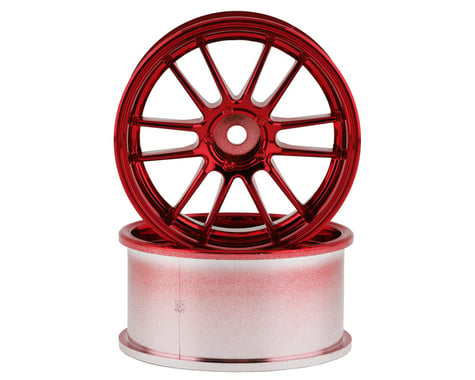 Mikuni Ultimate GL 6-Split Spoke Drift Wheels (Plated Red) (2) (7mm Offset)