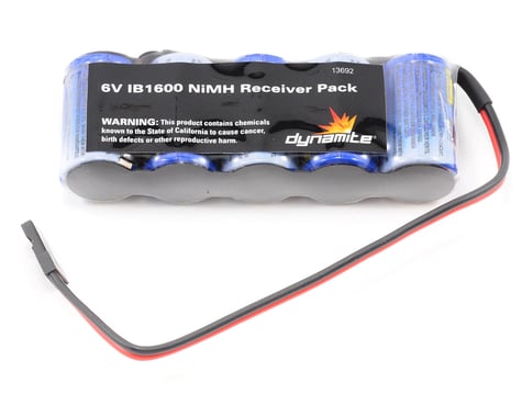 Dynamite IB 5-Cell 6.0V NiMH Flat Receiver Battery Pack (1600mAh)