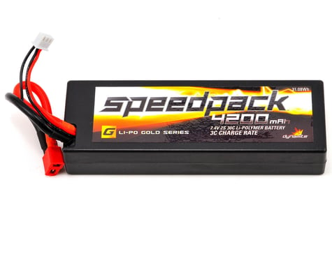 Dynamite SpeedPack Gold 2S Hard Case 30C Li-Poly Battery Pack w/Deans Connector (7.4V/4200mAh)